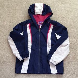 Navy Blue/Whit hooded Jacket
